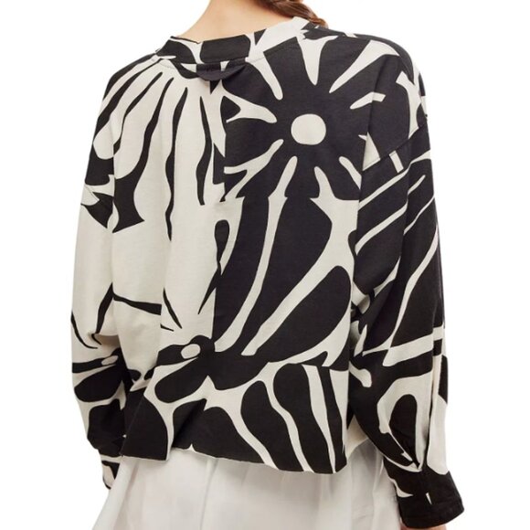 Free People Movement Inspire Printed Layer Long Sleeve Flowy Top Size S - Picture 2 of 10